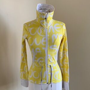 Lululemon Yellow and White Women's Jacket